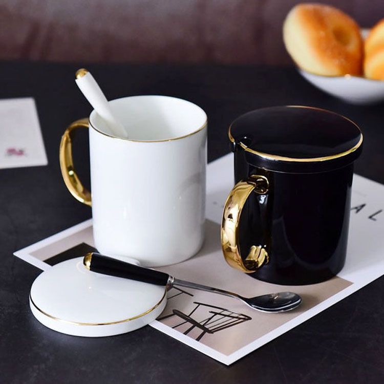 创意带勺55世纪
简约咖啡杯个性定制陶瓷大容量马克盖杯情侣对杯