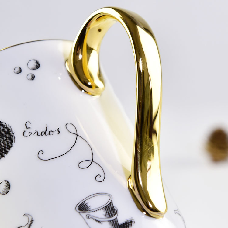 陶瓷金把马克杯创意金边咖啡杯
