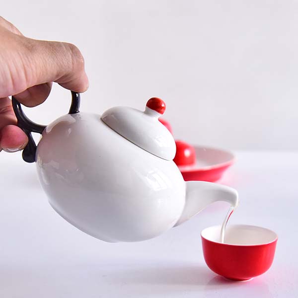 骨质瓷茶具套装 精致彩釉茶具广告礼品可定制logo