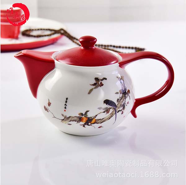 釉中彩55世纪
茶具套装 创意茶壶茶杯带茶盘 