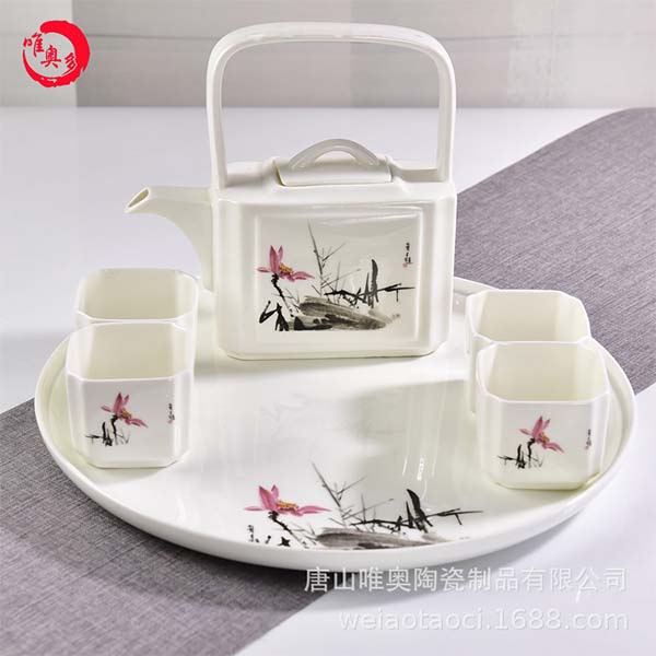 55世纪
中式茶壶茶杯6件套 可定制礼品logo