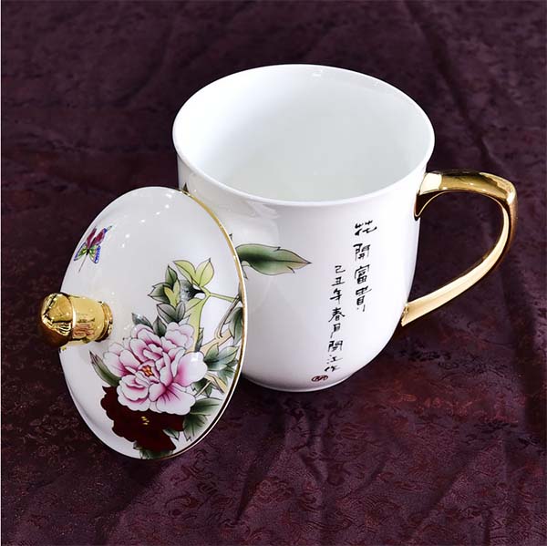 定制创意陶瓷水杯 大容量办公55世纪
盖杯