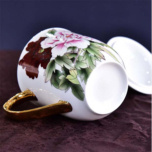 定制创意陶瓷水杯 大容量办公55世纪
盖杯